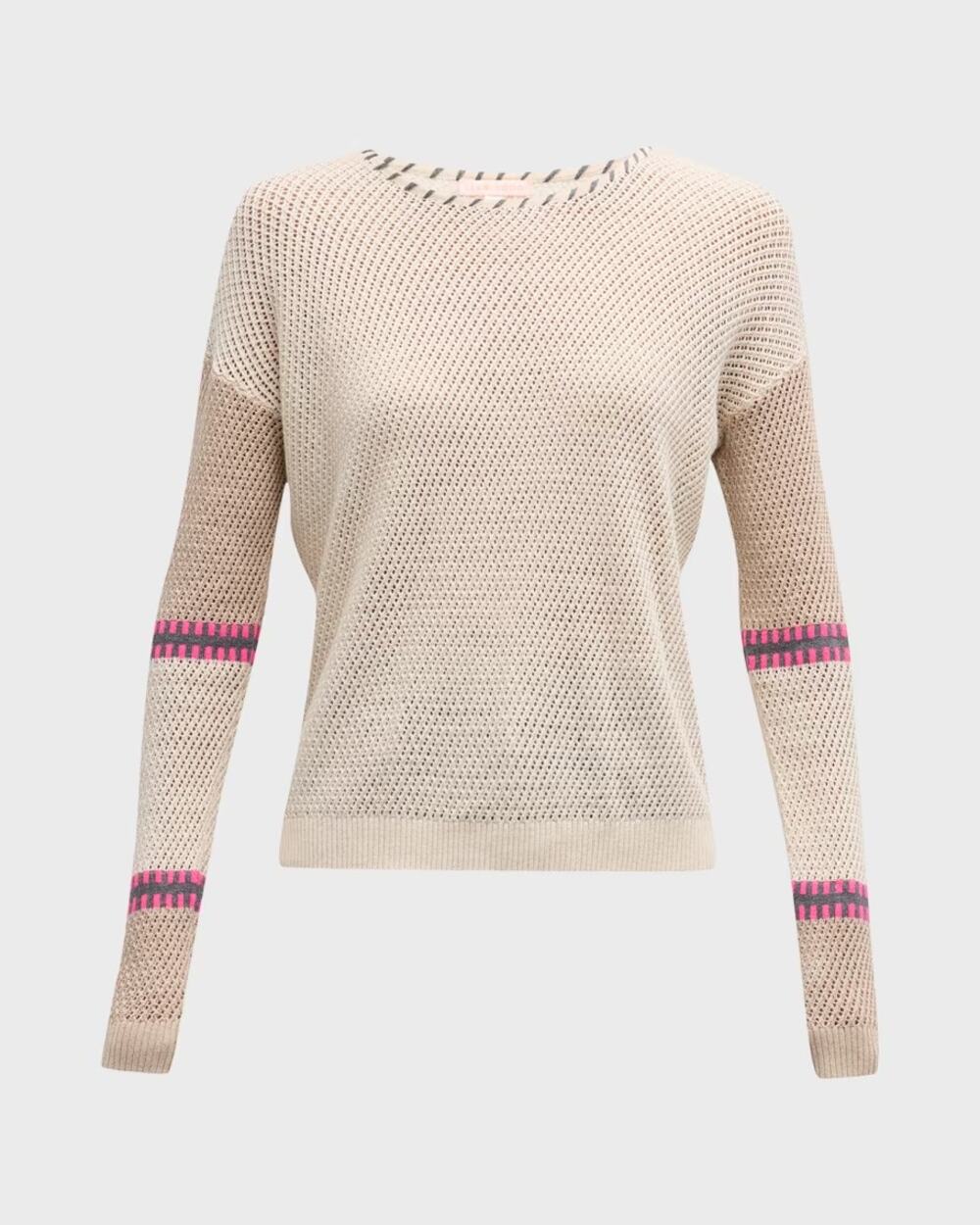 LISA TODD Arm-Our Pointelle Whipstich Pullover Sweater